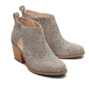 TOMS WOMEN LEA macadamia mini Cheetah 🐆 Printed Suede